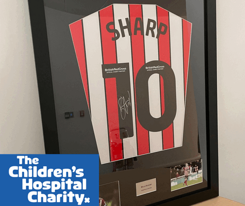 Signed Sheffield Utd Billy Sharp Shirt for The Children's Hospital Charity winning bidder